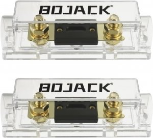BOJACK 0/2/4 Gauge ANL Fuse Holder and 350 Amp ANL Fuses for 0 2 4 8 Gauge AWG Block, Automotive Fuse Holder 350A (Pack of 2)