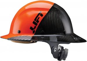 Lift Safety HDF50C19OC Dax Carbon Fiber Full Brim 50-50 Orange/Black