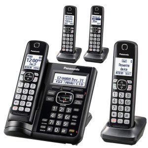 Panasonic Consumer TGF544B 4hs Cordless Telephone, Itad, Dk, Black
