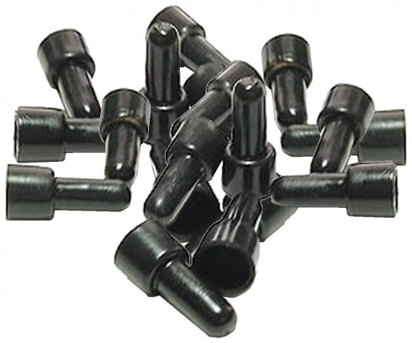 Audiopipe CC2214B BLACK CRIMP CAPS 14-22 GA Long Barrel 100 PK