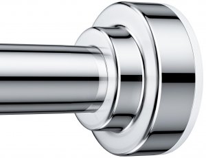 TEECK Shower Curtain Rod, 32-80 inch Adjustable Spring Tension Curtain Rod, Never Rust Anti-Slip Shower Curtain Rod for Bathroom, No Drilling, Never Collapse, Easy to Use, Silver