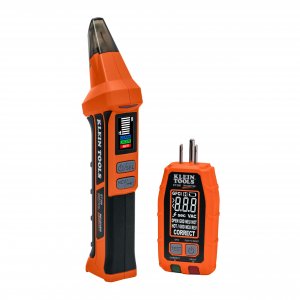 Klein Tools ET350 4-in-1 Digital Circuit Breaker Finder, Outlet Fault Detector, Non-Contact Voltage Tester, GFCI Tester, Learn and Locate Mode, Backlit LCD, LED Work Light