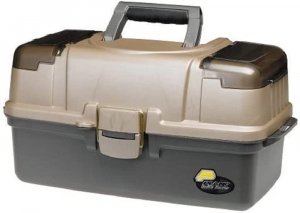 Plano 613403 Guide Series Three-Tray Tackle Box  Graphite & Sandstone