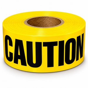 ATERET Premium Yellow Caution Tape I 3 inch x 1000 feet I Harzard Tape w/Bright Yellow & Bold Black Text I 3" Wide for Maximum Readability I Ideal Use for Danger/Hazardous Areas (1-Pack)