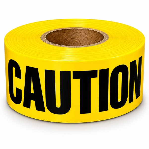 ATERET Premium Yellow Caution Tape I 3 inch x 1000 feet I Harzard Tape w/Bright Yellow & Bold Black Text I 3" Wide for Maximum Readability I Ideal Use for Danger/Hazardous Areas (1-Pack)