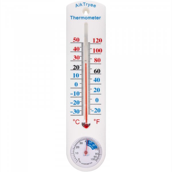 Outdoor Indoor Hygrometer Thermometer, Humidity Monitor, Temperature Humidity Gauge Meter with Celsius/Fahrenheit (℃/℉) for Patio, Field, Cellar, Garden, Humidors, Greenhouse, Closet by AikTryee