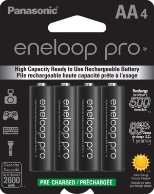 Panasonic BK-3HCCA4BA eneloop Rechargeable XX Batteries (AA; 4 pk)