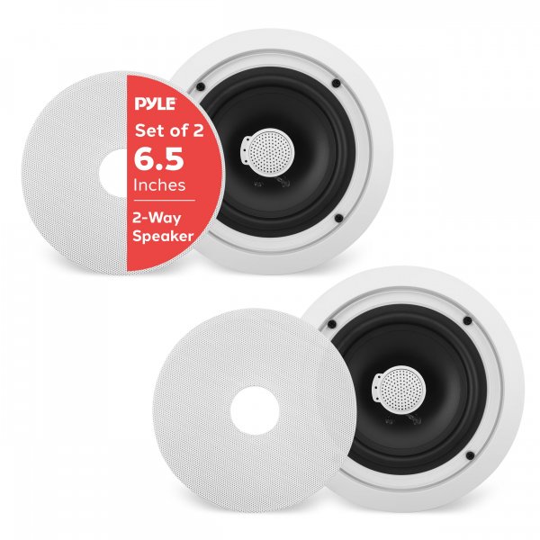 Pyle PDIC60 6.5'' 250 Watt 2 Way In-Ceiling Speaker pair
