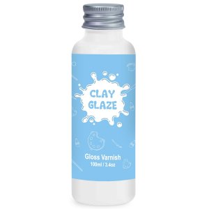 100ml Air Dry Clay Glaze, Air Dry Clay Varnish Can Not Only Used to Prevent Clay Cracking, Scratches, and Wear, It Can Also Having a Gloss Glaze Effect (Gloss)