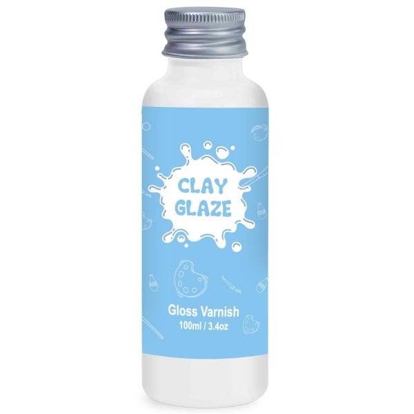 100ml Air Dry Clay Glaze, Air Dry Clay Varnish Can Not Only Used to Prevent Clay Cracking, Scratches, and Wear, It Can Also Having a Gloss Glaze Effect (Gloss)