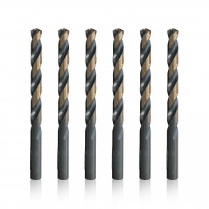 Drill America - KFD25/64P6 25/64" High Speed Steel Black & Gold KFD Split Point Drill Bit (Pack of 6), KFD Series