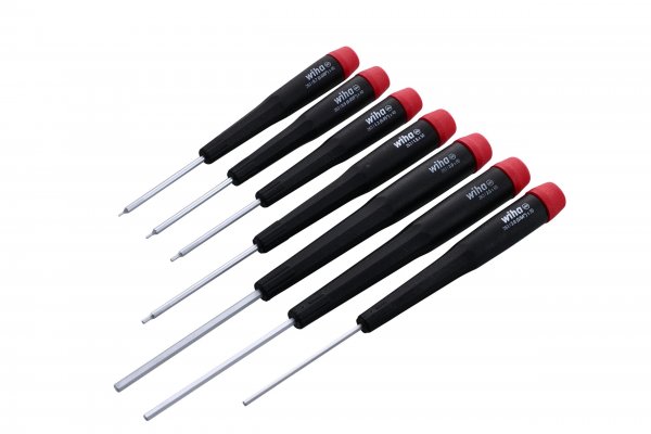 Wiha 26390 Precision Hex Metric Screwdrivers - 7 Piece Set