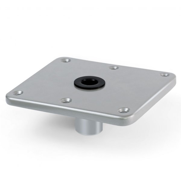 CLLOMAGY Boat Seat Base Mount Boat Seat Pedestal Base Mount Plate for 3/4" Pin Post Socket, Heavy Duty Marine Pedestal Bracket for Most Marine Fishing Pontoon Bass