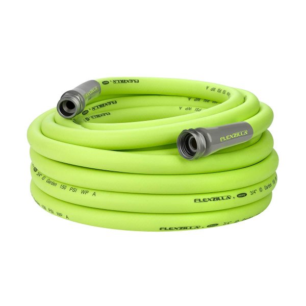 Flexzilla HFZG650YW Garden Hose 3/4In X 50Ft 3/4In   11 1/2 Ght Fittings