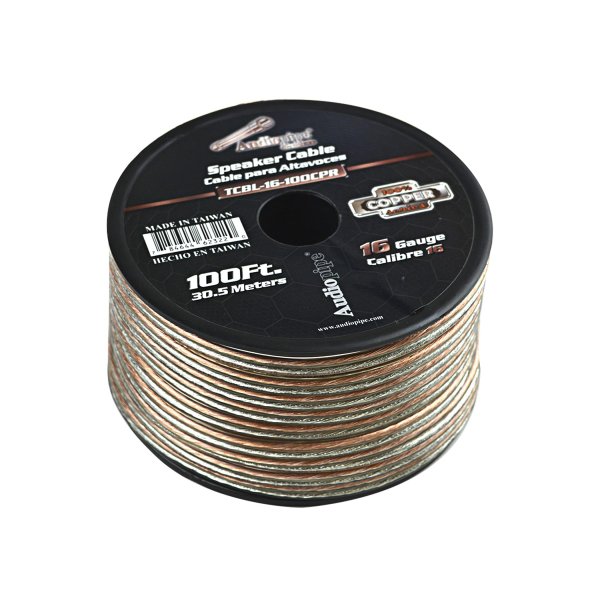 Audiopipe TCBL16100CPR 100% Copper Series Speaker Wire 16 Gauge 100 Foot