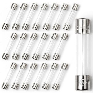Chanzon 20pcs UL Listed 6x30mm 3A 250V/125V Fast Blow Glass Fuses