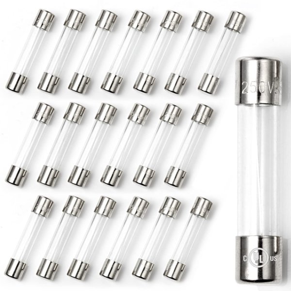 Chanzon 20pcs UL Listed 6x30mm 3A 250V/125V Fast Blow Glass Fuses