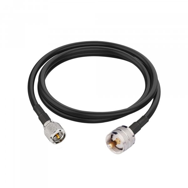 supmory MINI-UHF Adapter MINI-UHF Male to PL259 UHF Male RG58 Cable 3.3 feet