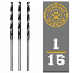 1/16 Inch Drill Bit (3 Pack) Industrial Grade M35 Cobalt Titanium Aluminum Nitrite - 1/16" Diameter & Total Length of 1-7/8" with Working Length of 7/8" Easily Drill Into Metal, Steel, & Aluminum