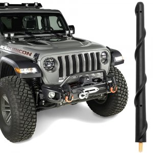 BASIKER Antenna for Jeep Wrangler Gladiator JL JK JT Rubicon Sahara 2007-2025 2026, Short Jeep Wrangler Unlimited Sport 4xe Willys Mojave Antenna Replacement, Jeep Wrangler Gladiator Accessories