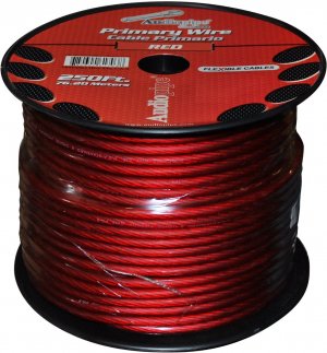 Audiopipe PS4RD 4 Gauge Flexible Power Cable Red 250 ft.
