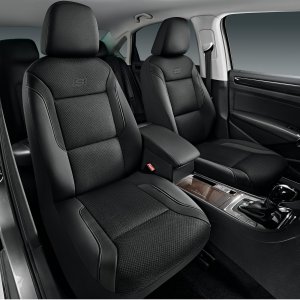 Skechers Memory Foam Seat Covers, Air Cool Mesh Thick Car Seat Covers, Car Seat Covers Front Seats Airbag Compatible, Universal Automotive Comfort for Most Cars, Vans, Trucks, SUV,Black
