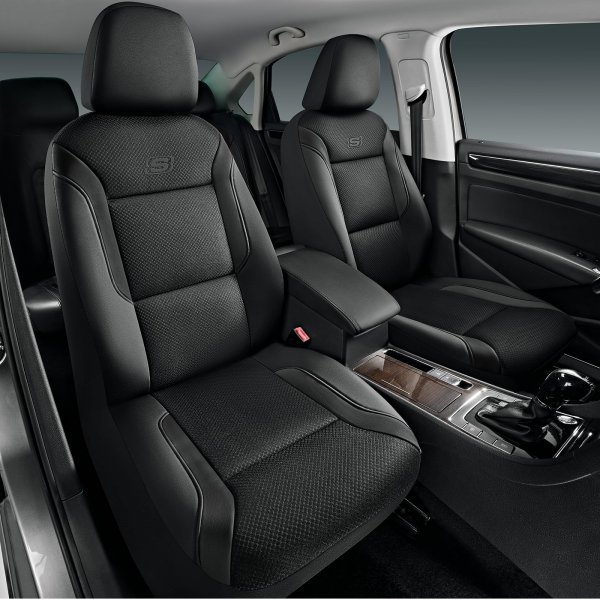 Skechers Memory Foam Seat Covers, Air Cool Mesh Thick Car Seat Covers, Car Seat Covers Front Seats Airbag Compatible, Universal Automotive Comfort for Most Cars, Vans, Trucks, SUV,Black
