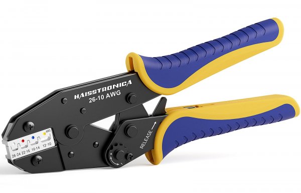 haisstronica Crimping Tool for Heat Shrink Connectors, AWG 26-10, HS-8327