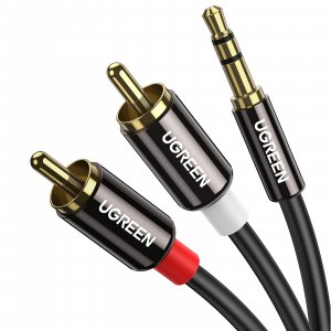 UGREEN 3.5mm to RCA Cable, 6.6FT 2RCA Male to Aux Audio Adapter, HiFi Sound
