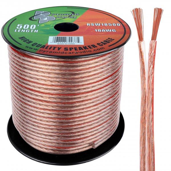 Pyramid RSW18500 500' foot 18 Gauge Speaker Wire