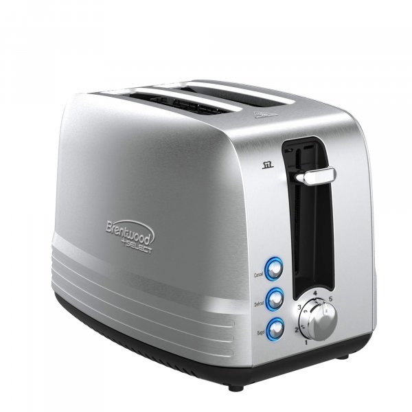 Brentwood Appliances TS-227S 850W Extra-Wide Slot 2-Slice S-Steel Toaster
