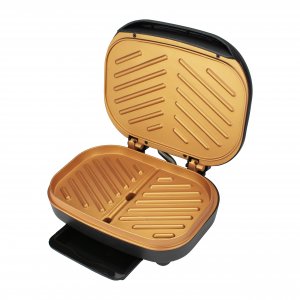 Brentwood Appliances TS-606BK 2-Serving Nonstick 750W Electric Copper Grill & Panini