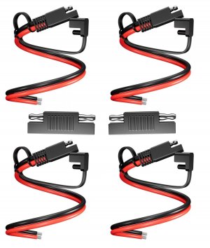 BERLAT SAE Extension Cable 4-Pack 14AWG 30cm for Solar Battery
