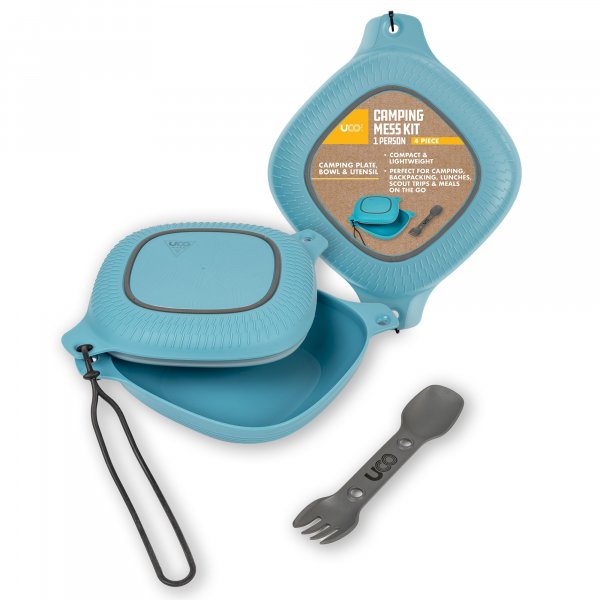 UCO 4-Piece Camping Mess Kit, Blue, Nylon