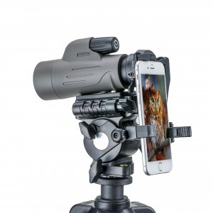 Carson MP842IS 8x 42mm Waterproof Monocular w Smart Phone Adapter Bundle