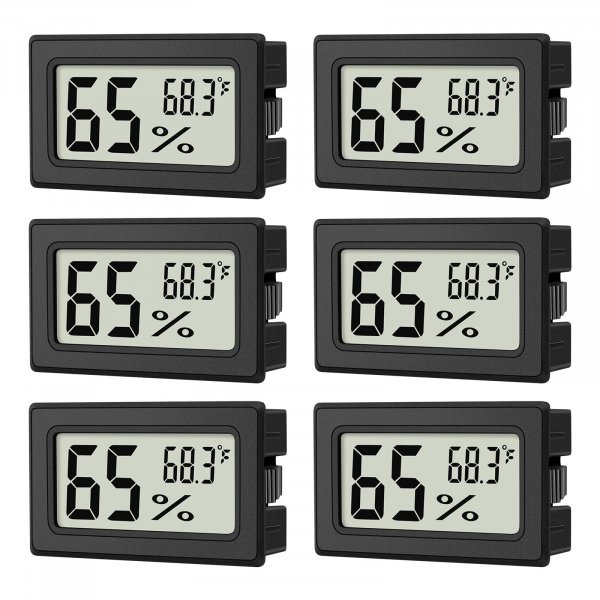 ANFBYOH 6-Pack Mini Hygrometer Indoor Humidity Meter Digital Thermometer