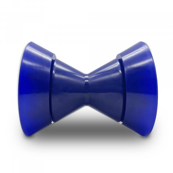 COLOFULWAY 4" Boat Trailer Roller Assembly Poly Bow Roller with Spoke fits 1/2" Shaft, Polyurethane(Blue)