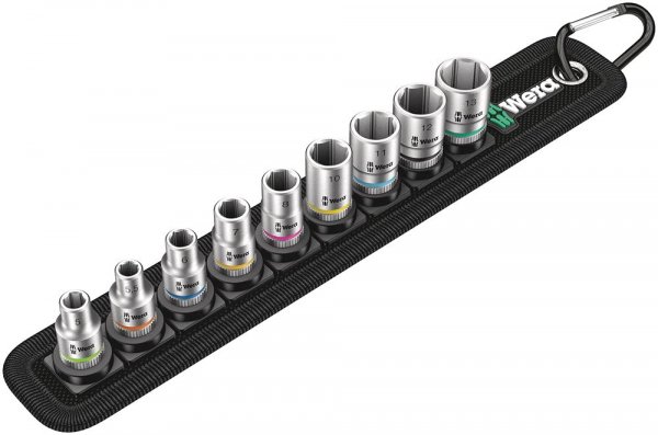Wera 05003883001 1/4 Drive Metric Sockets  On Storage Belt (9 Piece)