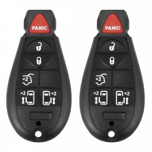 X AUTOHAUX 2pcs 433Mhz M3N5WY783X Replacement Keyless Entry Remote Car Key Fob for Dodge Grand Caravan for Chrysler Town and Country 6 Buttons with Door Key