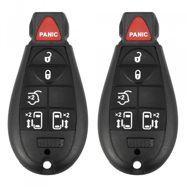 X AUTOHAUX 2pcs 433Mhz M3N5WY783X Replacement Keyless Entry Remote Car Key Fob for Dodge Grand Caravan for Chrysler Town and Country 6 Buttons with Door Key