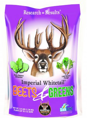 Whitetail Institute Beets & Greens Deer Food Plot Seed for Fall Planting - Blend of Sugar Beets, Kale, Turnip and Radish to Attract and Hold Deer Throughout Fall and Winter, 3 lbs (.5 Acres)