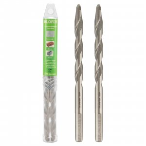 HLOFIZI 1/2" x 6" Masonry Drill Bits 1/2 inch Concrete Hammer Drill Bits Carbide Tipped, for Cement, Brick, Stone, 2 Pack