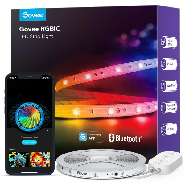 Govee 16.4ft RGBIC LED Strip Lights, LED Lights for Bedroom, APP Control