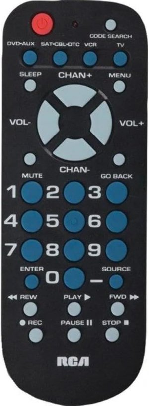 RCA RCR504BE 4-Device Palm-Sized Universal Remote