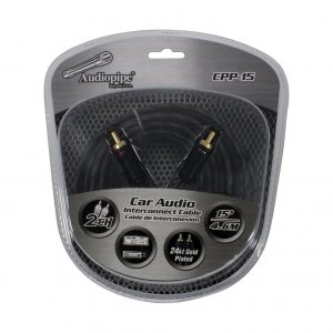 Audiopipe CPP15 15' foot Gold Plated Interconnect Cable