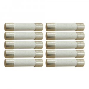 YOLISTIC 30 Amp Slow-Blow Time Delay Fuse Ceramic 6.35x31.75mm(1/4" x 1-1/4") (Pack of 10)