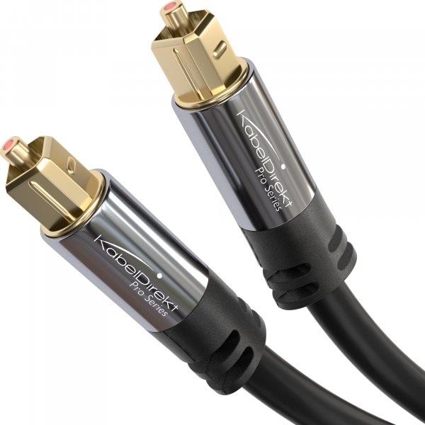 KabelDirekt – Optical Audio TOSLINK Cable – 9.8ft – Soundbar