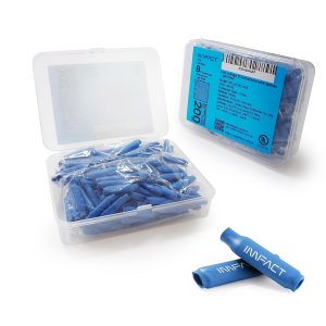 Innfact 200 Pcs Waterproof Wire B Connectors - AWG 22-26 Small Gauge Low Voltage Gel Filled Bean Butt Splices Terminals Electrical Crimp Cable Connector for Outdoor, Security Wiring, and CCTV