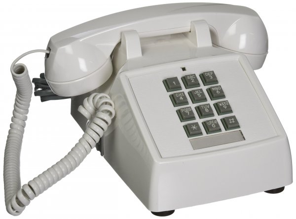 Cortelco 2500-V-WH 250015-vba-20m Desk W/ Volume White