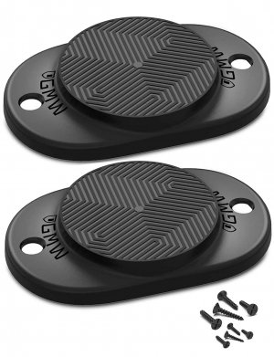 GMW Gun Magnet [2-Pack] | 30 lbs. Rating Magnetic Gun Mount | HQ Rubber Coated Gun Magnet Buckler Series for Car, Truck, Desks, Safes, and Walls | Indoor Gun Racks| Concealed Gun Holder for Handgun